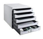 Module de classement Big Box Maxi 6 tiroirs Office - Gris lumière