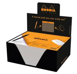 Tapis de souris Rhodia 19 x 23 cm 30 feuilles petits carreaux 5/5 en présentoir de 30 pièces - Orange