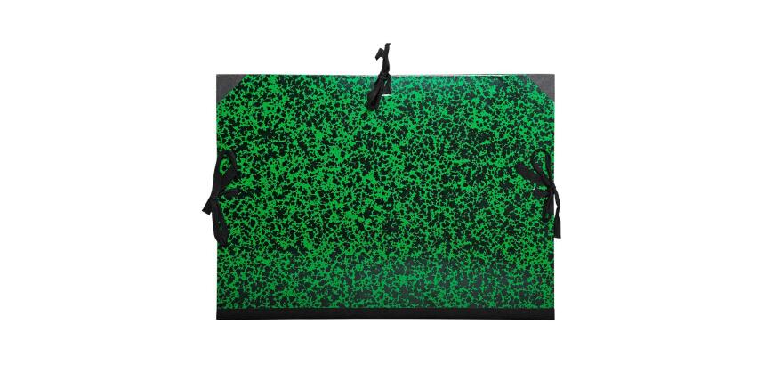 Carton à dessin Annonay avec rubans 28x38 cm - Pour formats B4(250x353) - Vert