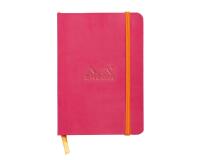 Rhodiarama carnet souple A6 144 pages ligné pap ivoire 90g fermeture élastique - Framboise