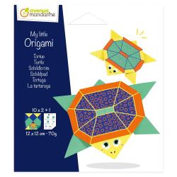 My little Origami, Tortue, 12 x 12 cm, 20F, 70g - Multicolore