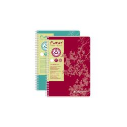 Cahier reliure intégrale FOREVER A4 180 pages ligné 80 g - Rouge