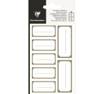 Etiquettes adhésives, rectangle or - Or