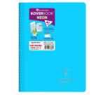 Cahier reliure intégrale enveloppante Koverbook Neon A4 160 pages petits carreaux + marge couverture polypropylène opaque - Assortis