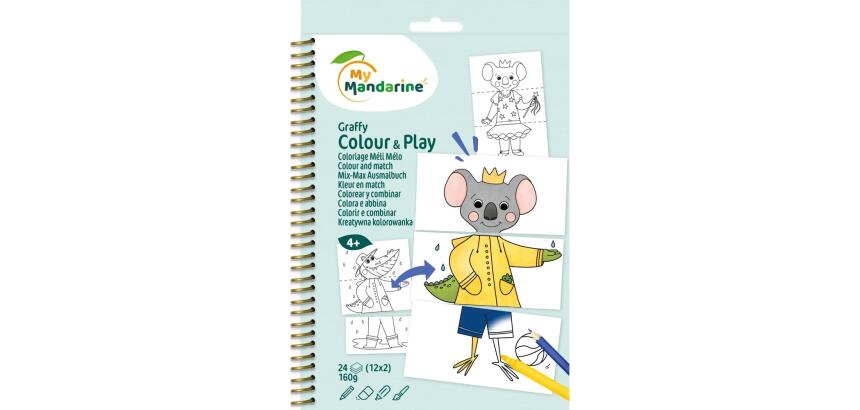 Graffy Colour & Play, Animaux habillés - Bleu