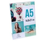 Soporte folletos - Inclinado - A5 - 150x76x214 mm - Cristal