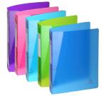 Classeur 4 anneaux plastifié Exacompta Iderama A4 maxi - Dos 4 cm couleurs  assorties