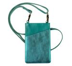Ginkgo, Pochette téléphone & accessoires en cuir (Petite sacoche pour téléphone 10,5x16,5 cm + porte-cartes 7,5x10,5 cm + porte-clés 7x6 ,5 cm)