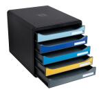 Cassettiera Big Box Plus 5 cassetti Bee Blue - Colori assortiti