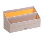 Rhodiarama porte-courrier simili cuir italien 25x10x14 cm - Argent