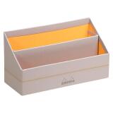 Rhodiarama porte-courrier simili cuir italien 25x10x14 cm - Argent
