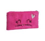 Fourre-tout plat Fourrure 22 x 11 cm - Couleurs assorties