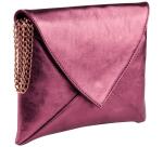 CUIRISÉ Pochette ESMERALDA 20x14 cm - Cerise