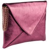 CUIRISÉ Pochette ESMERALDA 20x14 cm - Cerise
