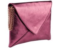 CUIRISÉ Pochette ESMERALDA 20x14 cm - Cerise