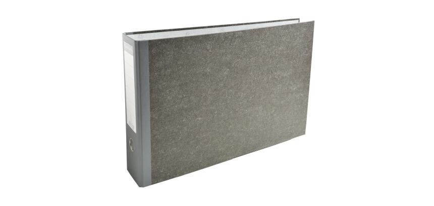 A3 (horizontal) Archivadores de Palanca Lomo: 80 mm - Gris-Lomo gris