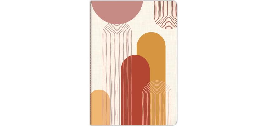 Terracotta, Cahier cousu fil A4 21x29,7 cm, 96 pages, ligné et marge, ass.