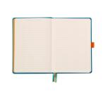 Rhodiarama Goalbook rembordé rigide A5 240 pages dot papier ivoire 90g - Turquoise