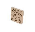 Boite végétale carrée 17x17x3cm - Kraft