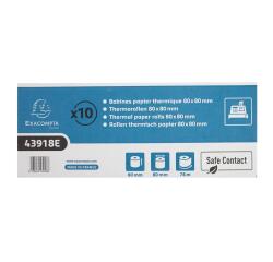 Rotolo per registratore di cassa 80x80mm - 76mt - rotolo termico da 52g - Safe Contact. - Grigio chiaro|