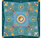 CARRÉ 100% soie - 90x90cm Astral - Blanc