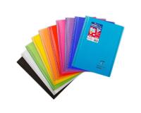 Cahier reliure intégrale enveloppante Koverbook 24x32cm 160 pages grands carreaux couverture polypropylène transparent - Assortis