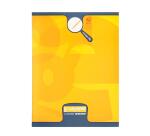 Cahier d'écriture piqué 8000 CARTE 17x22 cm 32 pages grands carreaux 2,5 mm agrandis 10x10 mm 90 g - Jaune