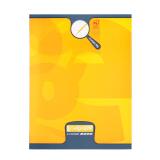 Cahier d'écriture piqué 8000 CARTE 17x22 cm 32 pages grands carreaux 2,5 mm agrandis 10x10 mm 90 g - Jaune