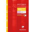 Copies doubles de couleur sous étui A4 100 pages perforées grands carreaux