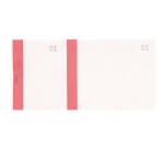Verkaufsblock mit farbigen Streifen, 100 Blatt doppelt nummeriert, 6 ,6x13,5 cm - Farben sortiert