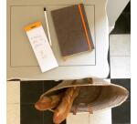 Bloc agrafé Shopping N°8 7,4x21 cm 80 feuilles petits carreaux 5/5 80 g. - Orange