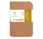 Set de 2 carnets piqués Age Bag 9x14 96 pages ligné - Tabac