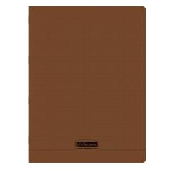 Cahier piqué 8000 POLYPRO 24x32 cm 192 pages grands carreaux 90 g - Marron