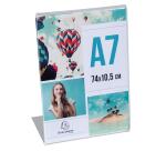 Lot de 10 porte-étiquettes A7 vertical - Cristal