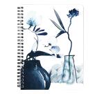Inkebana, Carnet reliure intégrale A5 14,8x21 cm, 120 pages, ligné, 3 intercalaires avec 6 poches, ass. - Multicolore