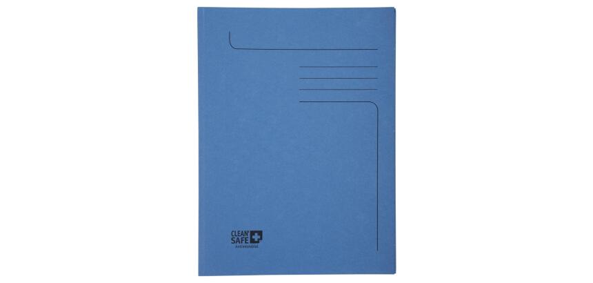 Paquet de 5 chemises 2 rabats 400g/m2 Clean'Safe - 24 x 32 cm - Bleu