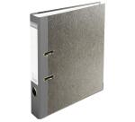 Classeur à levier papier marbre gris dos de 50mm - A4. - Gris-dos gris