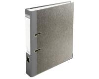 Registratore a leva PREM'TOUCH carta marmorizzata dorso balacron 50mm Grigio-dorso grigio - Grigio-dorso grigio
