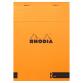 Bloc agrafé Rhodia le R N°16 14,8x21 cm 70 feuillets ligné 90g - Orange