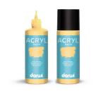 Darwi Flacon de 80 ml de Peinture Acrylique Universelle Nacrée - Jaune or