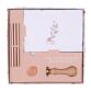 COFFRET DE CORRESPONDANCE, 20 enveloppes imprimées C6 Pollen + cire + manche + pastille, Eucalyptus - Rose