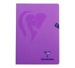 Cahier piqué Mimesys A4 80 pages ligné + marge couverture polypropylène Couleur aléatoire - Assortis