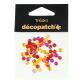 Sachet 60 cabochons 0,5cm - jaune/orange - Jaune