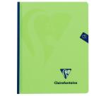 Cahier brochure cousue Mimesys 17x22cm 192 pages grands carreaux couverture polypropylène Couleur aléatoire - Assortis