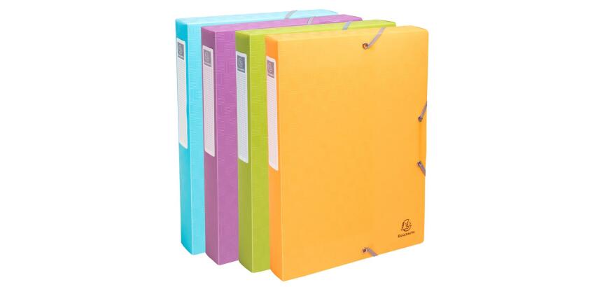 Boite de classement dos 40mm polypropylène recyclé Pop'N Co - Couleurs assorties