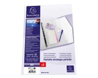 Fundas en forma de sobre con taladros A4 2/100e Polipopileno reciclado - Incoloro