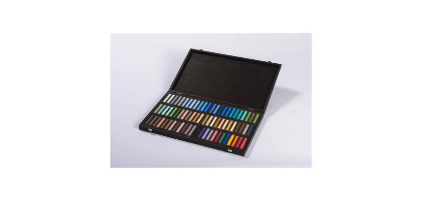 Coffret bois 72 Pastels - Marine