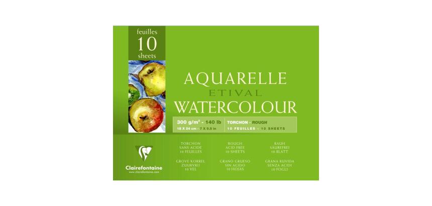 Etival bloc collé 4 côtés 10F 18x24cm 300g grain torchon