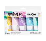 Darwi For You set de peinture acrylique - Pastels 5x75 ml - Assortiment
