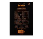Bloc agrafé Rhodia N°16 14,8x21 cm 80 feuillets uni 80g - Noir